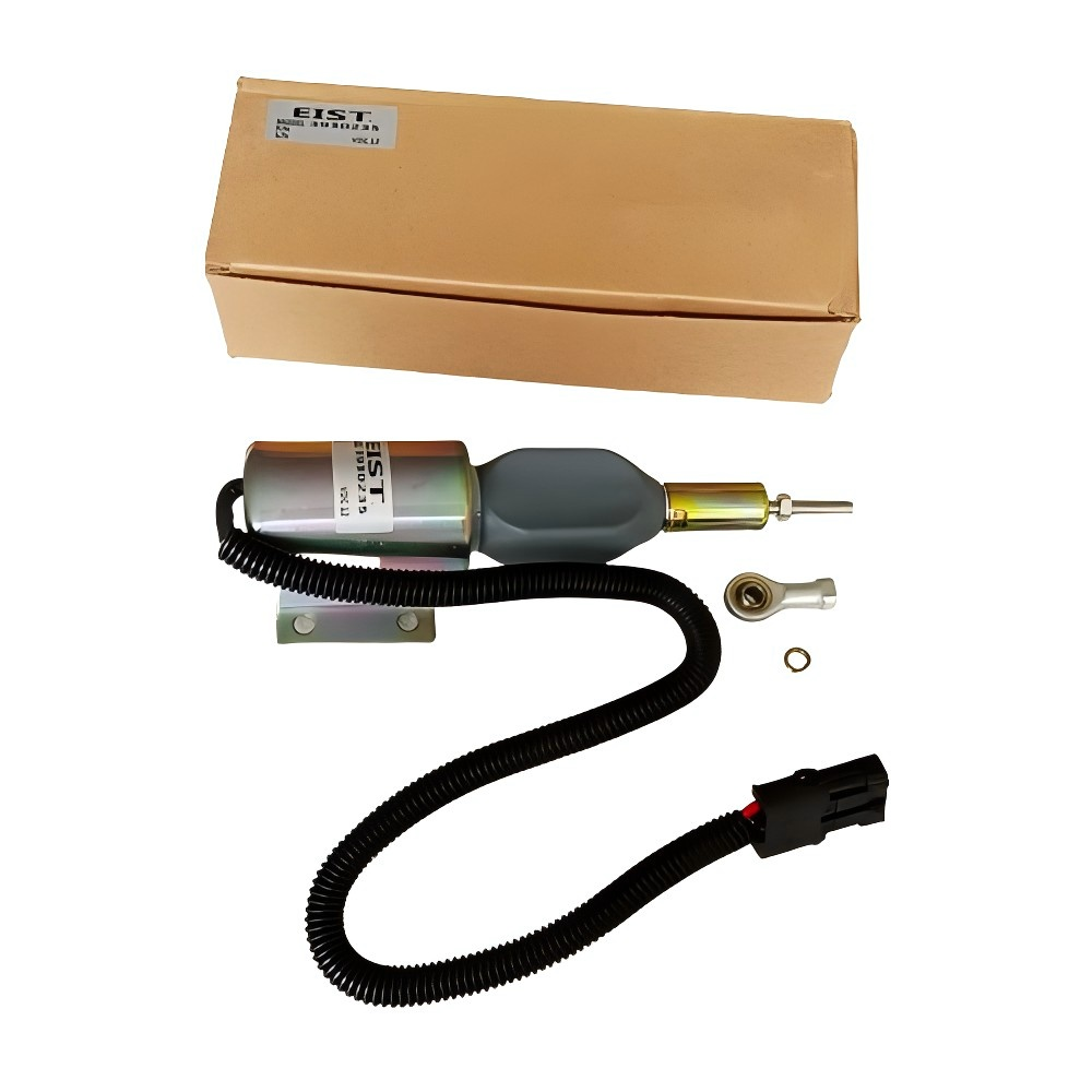 3930235 Fuel Pump Solenoid Machinery Engine Parts 12V Fuel Shutoff Valve Dong Feng Truck 6C8.3 Diesel Engine Part